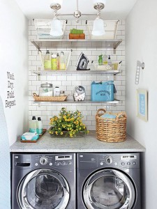 organized laundry area